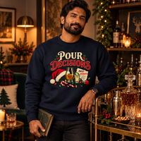 Load image into Gallery viewer, Pour Decisions Christmas Whiskey - Holiday T-Shirt, Long Sleeve, Sweatshirt &amp; Hoodie