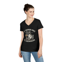 Load image into Gallery viewer, If I Shenan Once, I’ll Shenanigan Women’s V-Neck Tee (Gildan 5V00L)