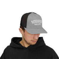 Load image into Gallery viewer, Embroidered Bourbon Helps Trucker Hat — Yupoong 6606 Classic Snapback