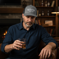 Load image into Gallery viewer, Embroidered Bourbon Helps Trucker Hat — Yupoong 6606 Classic Snapback