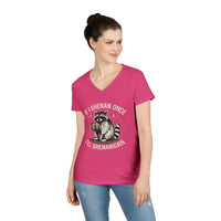 Load image into Gallery viewer, If I Shenan Once, I’ll Shenanigan Women’s V-Neck Tee (Gildan 5V00L)