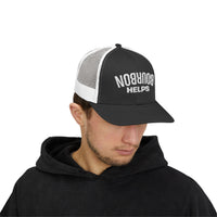 Load image into Gallery viewer, Embroidered Bourbon Helps Trucker Hat — Yupoong 6606 Classic Snapback