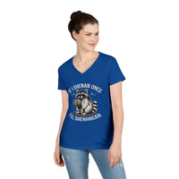 Load image into Gallery viewer, If I Shenan Once, I’ll Shenanigan Women’s V-Neck Tee (Gildan 5V00L)