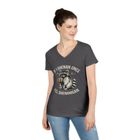 Load image into Gallery viewer, If I Shenan Once, I’ll Shenanigan Women’s V-Neck Tee (Gildan 5V00L)