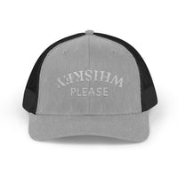 Load image into Gallery viewer, WHISKEY PLEASE (Upside-Down Script) — Trucker Hat