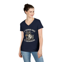 Load image into Gallery viewer, If I Shenan Once, I’ll Shenanigan Women’s V-Neck Tee (Gildan 5V00L)