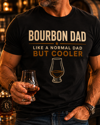 Load image into Gallery viewer, Bourbon Dad – Like a Normal Dad, But Cooler Premium Unisex Crewneck Tee
