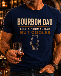 Load image into Gallery viewer, Bourbon Dad – Like a Normal Dad, But Cooler Premium Unisex Crewneck Tee