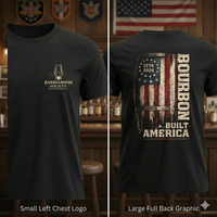 Load image into Gallery viewer, Bourbon Built America Tee,  Back Print Edition - Barrelroom Society Premium Unisex Crewneck Tee