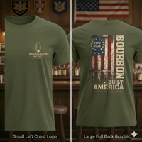 Load image into Gallery viewer, Bourbon Built America Tee,  Back Print Edition - Barrelroom Society Premium Unisex Crewneck Tee