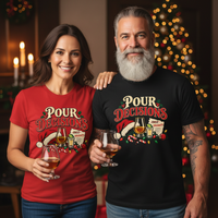 Load image into Gallery viewer, Pour Decisions Christmas Whiskey - Holiday T-Shirt, Long Sleeve, Sweatshirt &amp; Hoodie