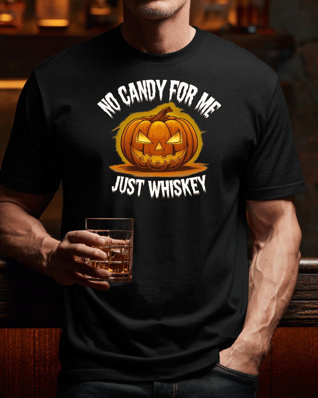 No Candy For Me, Just Whiskey  -Heavyweight Crewneck Tee