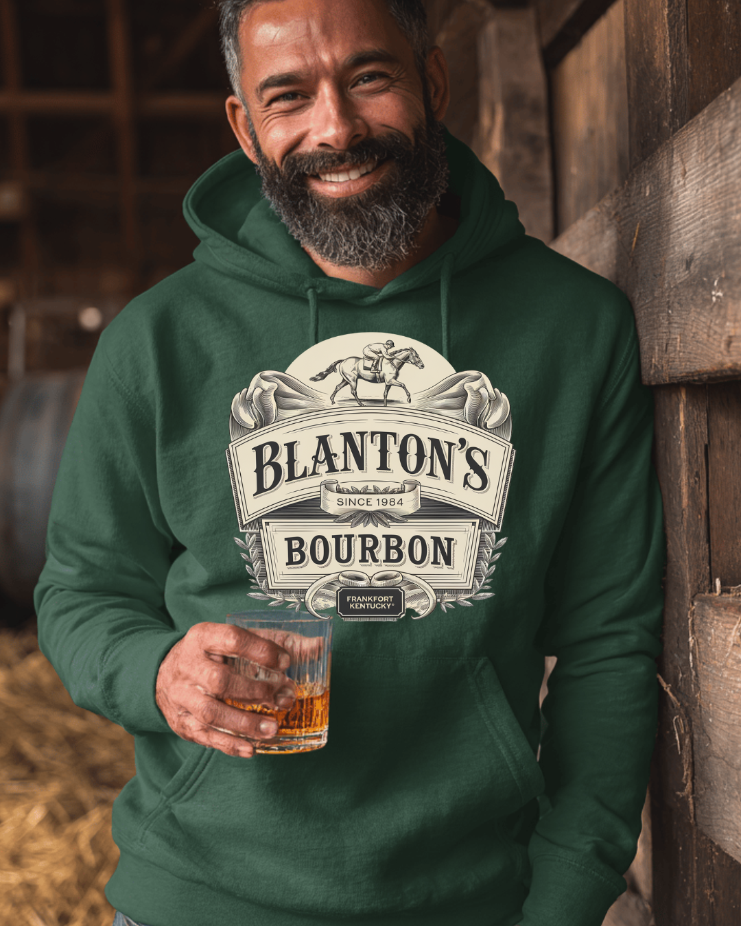 Blanton’s Bourbon Heritage Hoodie Forest Green