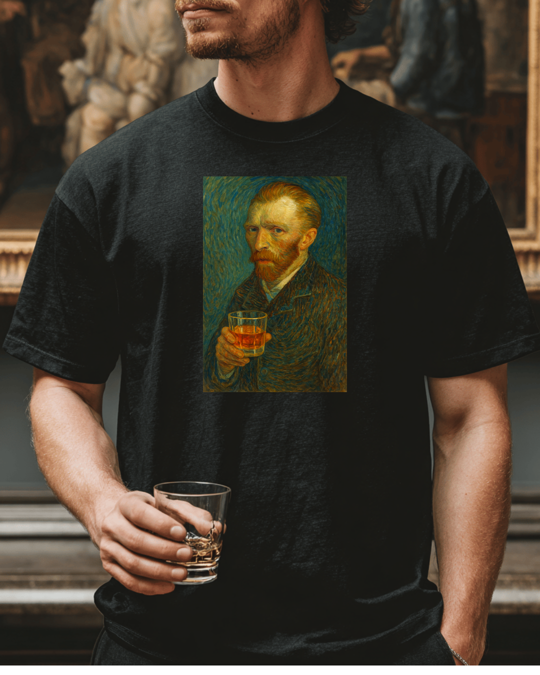 The Lost Van Gogh: Whiskey Edition Heavyweight Crewneck T-shirt