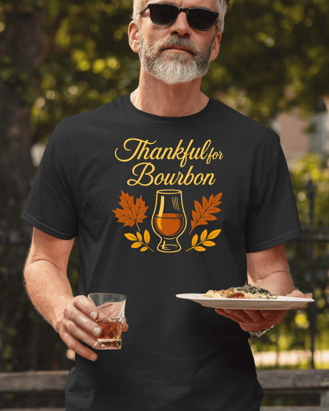 Thankful for Bourbon Heavyweight Crewneck T-shirt
