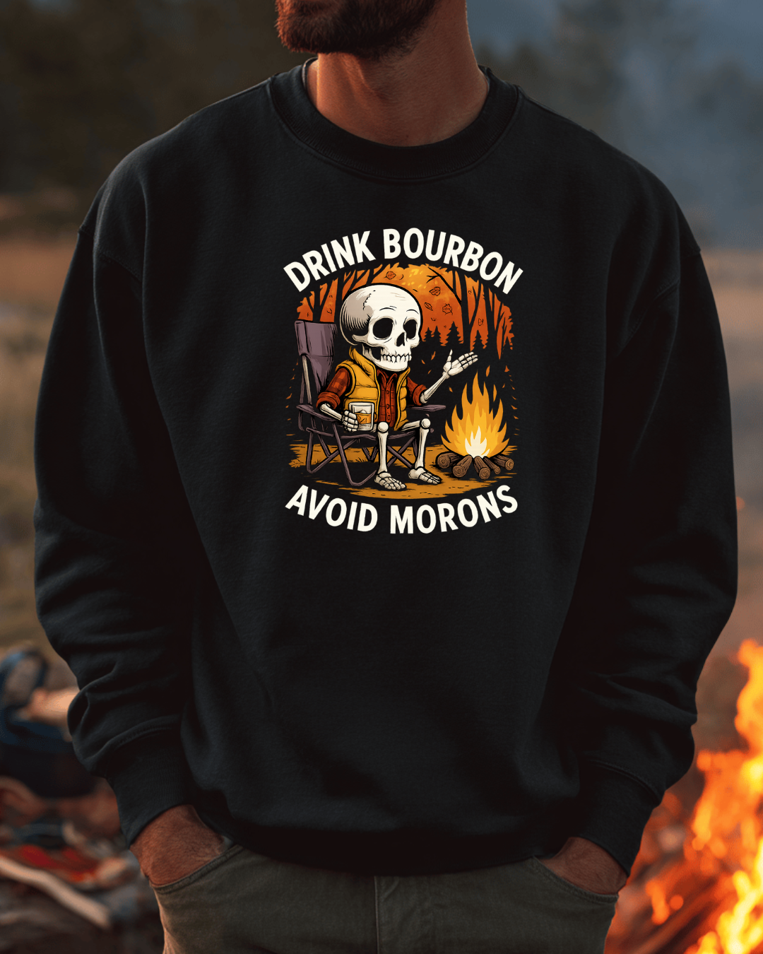 Drink Bourbon – Avoid Morons  Crewneck Sweatshirt