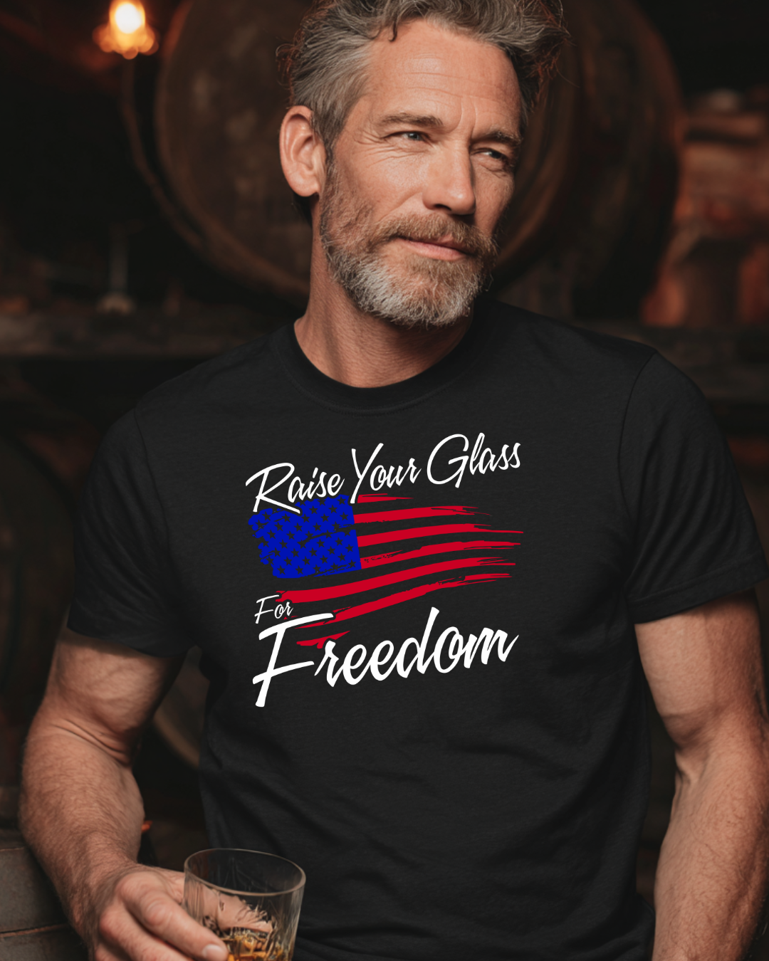 Raise Your Glass for Freedom Tee | Patriotic Edition