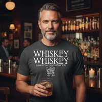 Load image into Gallery viewer, Whiskey Whiskey Premium Crewneck T-shirt - White Print