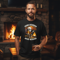 Load image into Gallery viewer, Drink Bourbon – Avoid Morons Heavyweight Crewneck T-shirt
