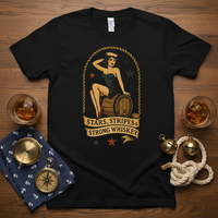 Load image into Gallery viewer, Stars, Stripes &amp; Strong Whiskey Premium Crewneck Tee