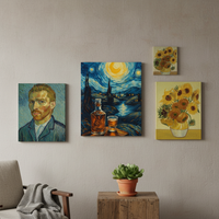 Load image into Gallery viewer, Starry Night Bourbon Canvas Print – 8x10” Whiskey Wall Art