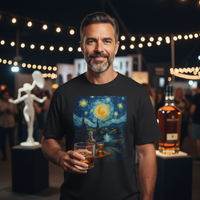 Load image into Gallery viewer, Starry Night Whiskey Tall Tee - Van Gogh Style (Hanes 518T Tall Tee)