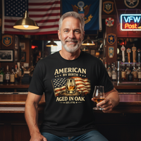 Load image into Gallery viewer, American by Birth, Aged in Oak Premium Unisex Crewneck Tee