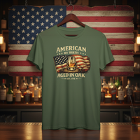 Load image into Gallery viewer, American by Birth, Aged in Oak Premium Unisex Crewneck Tee