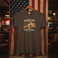 Load image into Gallery viewer, American by Birth, Aged in Oak Premium Unisex Crewneck Tee