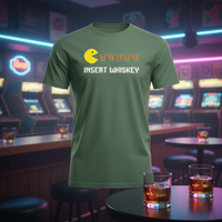 Load image into Gallery viewer, Insert Whiskey Retro Arcade Premium Unisex Crewneck Tee