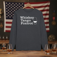 Load image into Gallery viewer, Whiskey Tango Foxtrot Tee – Military Humor Whiskey Shirt (Bella+Canvas 3001 / Gildan 5000 / Gildan 5400 Long Sleeve)