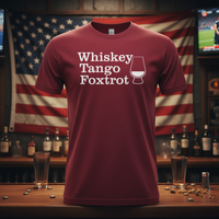 Load image into Gallery viewer, Whiskey Tango Foxtrot Tee – Military Humor Whiskey Shirt (Bella+Canvas 3001 / Gildan 5000 / Gildan 5400 Long Sleeve)