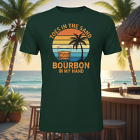 Load image into Gallery viewer, Toes in the Sand, Bourbon in My Hand Premium Crewneck Tee