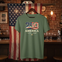 Load image into Gallery viewer, America 250 Patriotic Bourbon 1776-2026 Premium Unisex Crewneck Tee