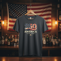 Load image into Gallery viewer, America 250 Patriotic Bourbon 1776-2026 Premium Unisex Crewneck Tee