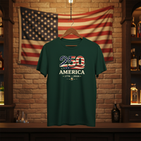 Load image into Gallery viewer, America 250 Patriotic Bourbon 1776-2026 Premium Unisex Crewneck Tee