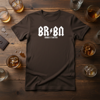 Load image into Gallery viewer, BRBN “Makes It Better” Premium Crewneck Tee – For Bourbon Lovers &amp; Rock-N-Roll Souls