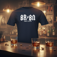 Load image into Gallery viewer, BRBN “Makes It Better” Premium Crewneck Tee – For Bourbon Lovers &amp; Rock-N-Roll Souls
