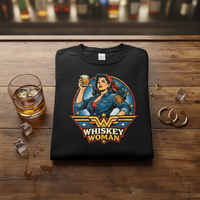 Load image into Gallery viewer, Whiskey Woman Vintage Americana Premium Unisex Crewneck Tee